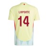 Maillot de Supporter Espagne Aymeric Laporte 14 Extérieur Euro 2024 Pour Homme